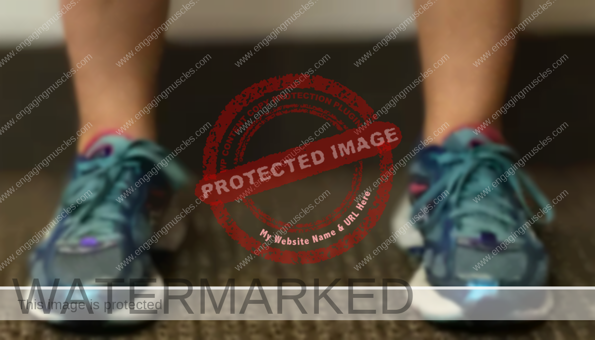 <img src="https://engagingmuscles.com/wp-content/uploads/2016/05/plantar-fasciitis-supination.png" alt="A female is wearing stability running shoes. Only her lower legs and footwear are shown. It's clear that the arch support that's built into her footwear forced the majority of her weight to the outside of her feet." width="1200px" length="686px"/>